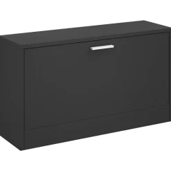vidaXL Skobänk svart 80x24x45 cm konstruerat trä