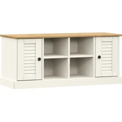 Sale vidaXL Skobänk VIGO 106x35x45 cm massiv furu Vit