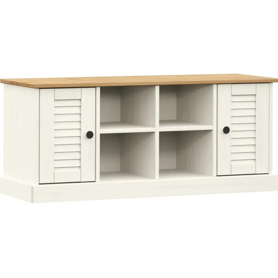 Sale vidaXL Skobänk VIGO 106x35x45 cm massiv furu Vit