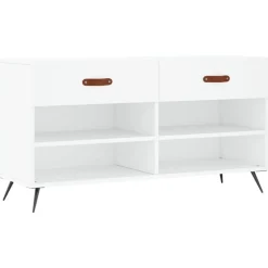 Clearance vidaXL Skobänk 102x35x55 cm konstruerat trä Vit