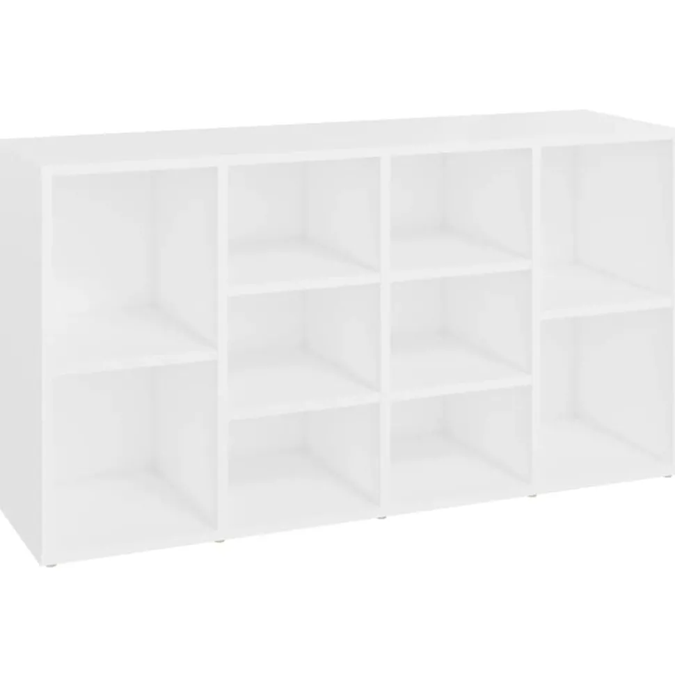 vidaXL Skobänk vit 103x30x55 cm konstruerat trä