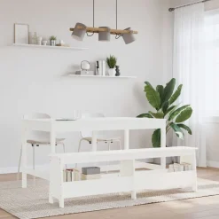 Sale vidaXL Skobänk 160x28x45 cm massiv furu Vit