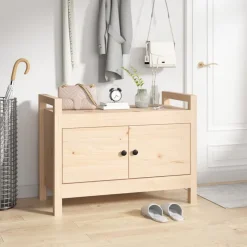 vidaXL Skobänk 80x40x60 cm massiv furu