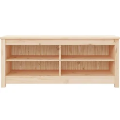 vidaXL Skobänk 110x38x45,5 cm massiv furu