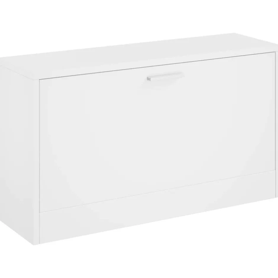 vidaXL Skoförvaringsbänk 80x24x45 cm Vit