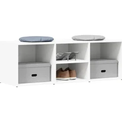 Sale vidaXL Skoförvaringsbänk 105x35x35 cm konstruerat trä Vit