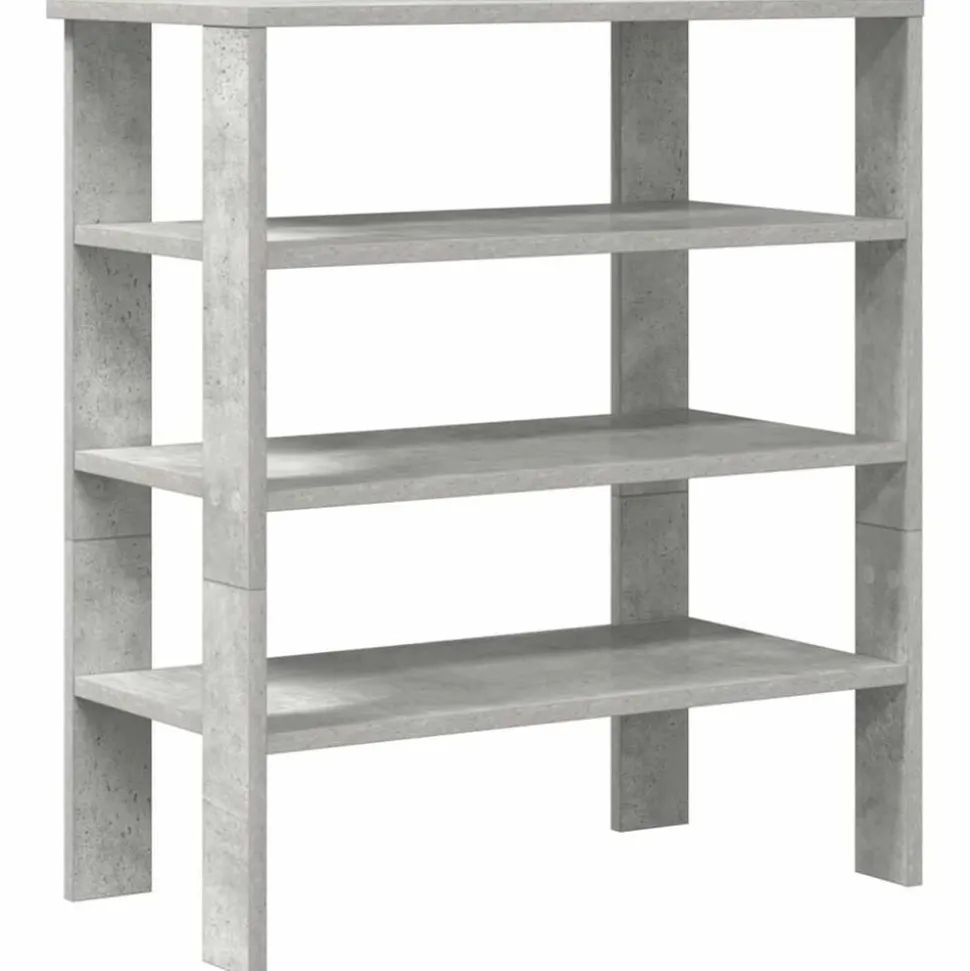 vidaXL Skohylla betonggrå 61x32x70 cm konstruerat trä