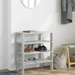 vidaXL Skohylla betonggrå 61x32x70 cm konstruerat trä