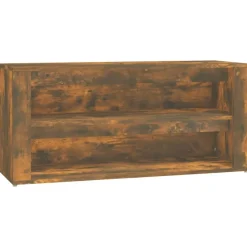 vidaXL Skohylla 100x35x45 cm konstruerat trä Rökfärgad ek