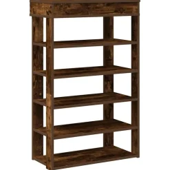 vidaXL Skohylla rökfärgad ek 60x30x98 cm konstruerat trä