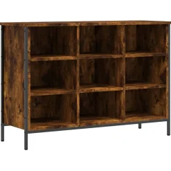 Hot vidaXL Skohylla 100x35x70 cm konstruerat trä Rökfärgad ek
