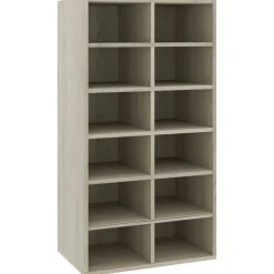 vidaXL Skohylla sonoma-ek 54x34x100,5 cm konstruerat trä