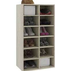 vidaXL Skohylla sonoma-ek 54x34x100,5 cm konstruerat trä