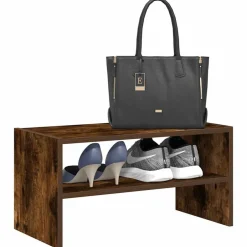 Sale vidaXL Skohylla stapelbar 60x30x30,5 cm Rökfärgad ek