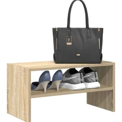 vidaXL Skohylla stapelbar sonoma-ek 60x30x30,5 cm