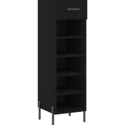 vidaXL Skohylla 30x35x105 cm konstruerat trä Svart