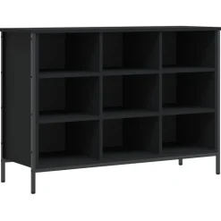 vidaXL Skohylla svart 102x36x60 cm konstruerat trä