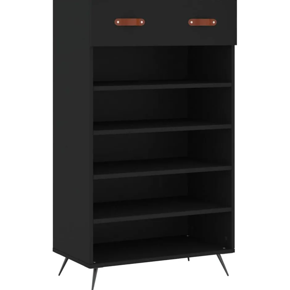 Sale vidaXL Skohylla 60x35x105 cm konstruerat trä Svart