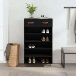Sale vidaXL Skohylla 60x35x105 cm konstruerat trä Svart