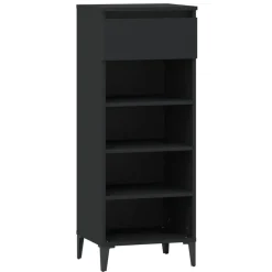 Outlet vidaXL Skohylla 40x36x105 cm konstruerat trä Svart