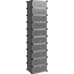vidaXL Skohylla svart 44x32x174 cm PP