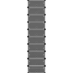 vidaXL Skohylla svart 44x32x174 cm PP
