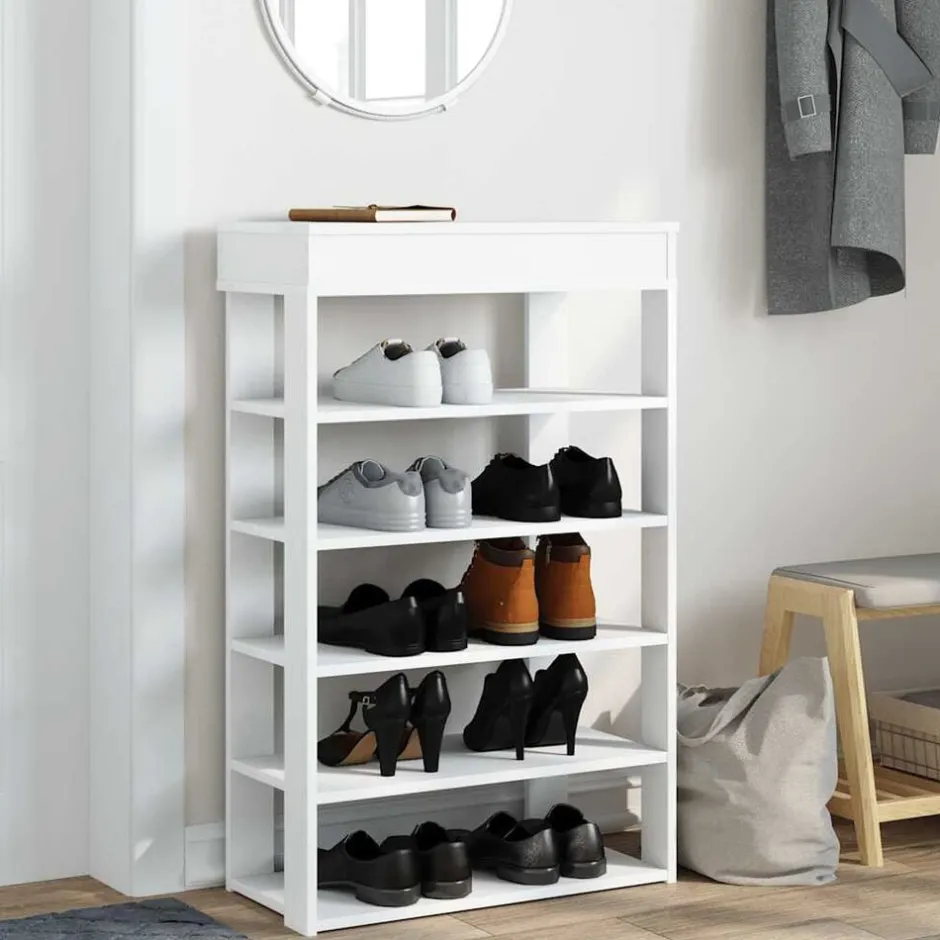 Sale vidaXL Skohylla 60x30x98 cm konstruerat trä Vit