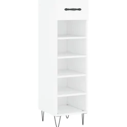 vidaXL Skohylla vit 30x35x105 cm konstruerat trä
