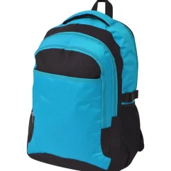 vidaXL Skolryggsäck 40 L svart och blå