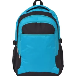 vidaXL Skolryggsäck 40 L svart och blå