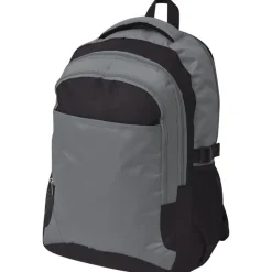 vidaXL Skolryggsäck 40 L svart och grå