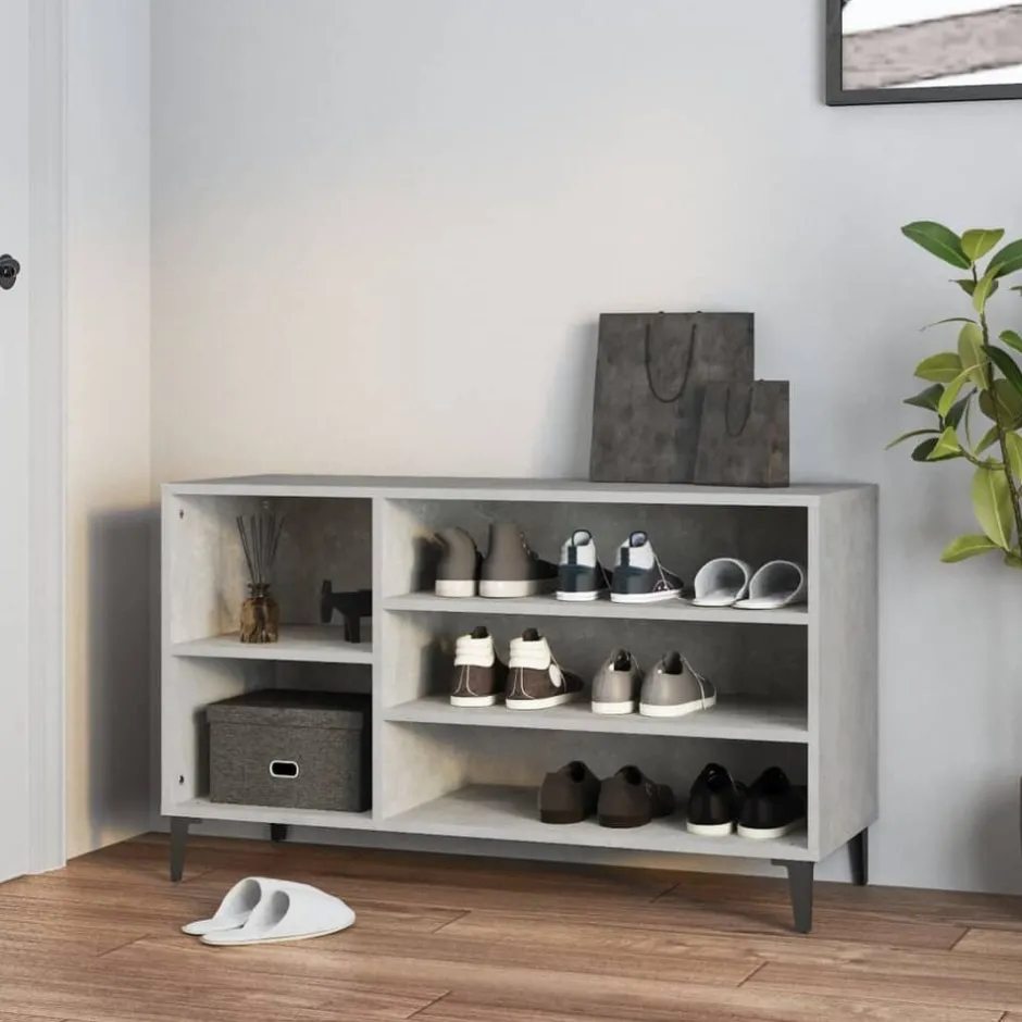 Online vidaXL Skoskåp 102x36x60 cm konstruerat trä Betonggrå