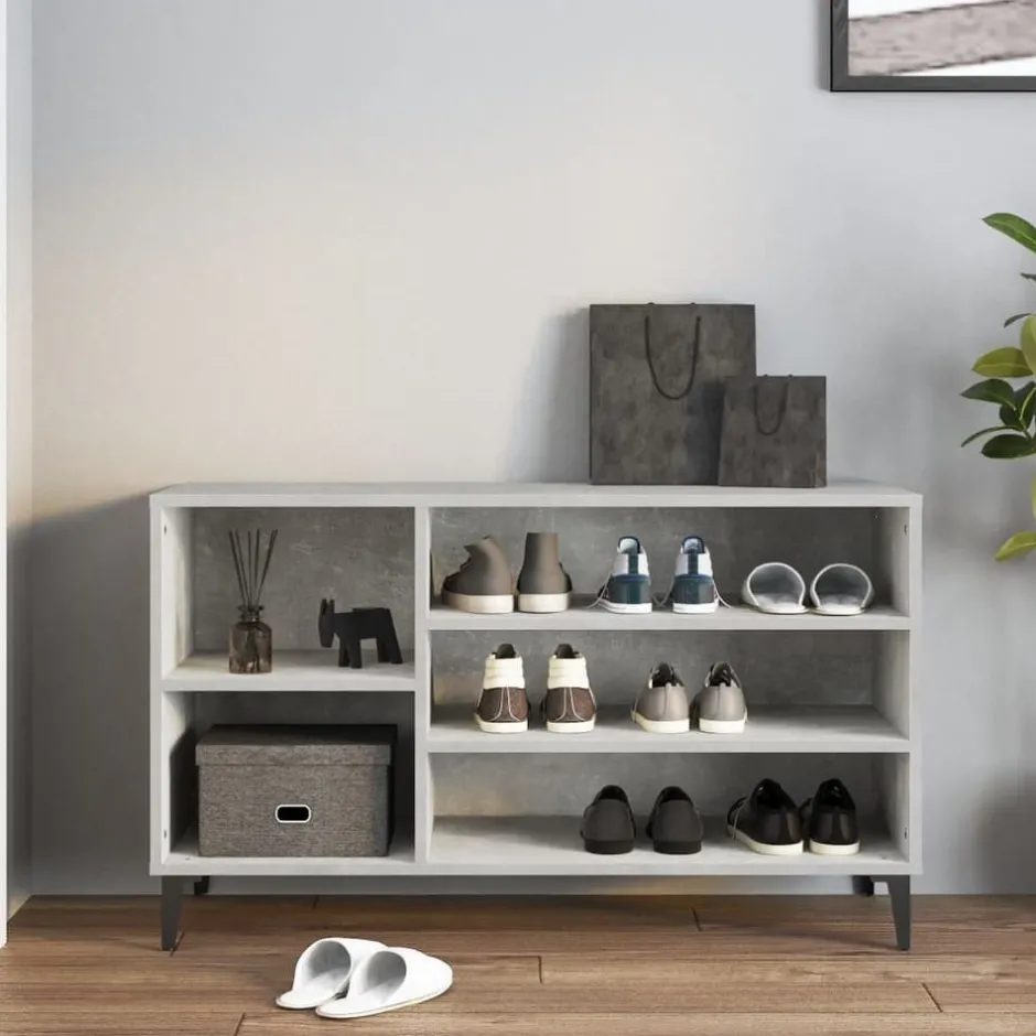 Online vidaXL Skoskåp 102x36x60 cm konstruerat trä Betonggrå