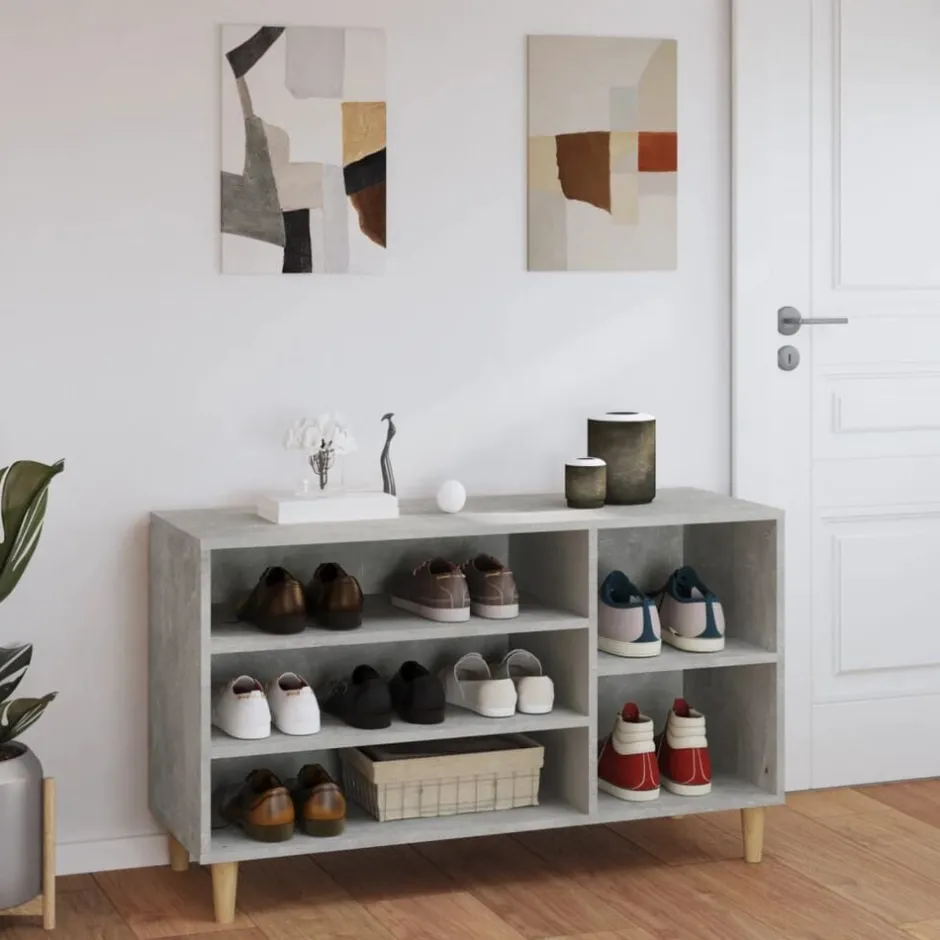 Sale vidaXL Skoskåp 102x36x60 cm konstruerat trä Betonggrå