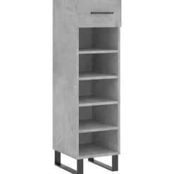New vidaXL Skoskåp 30x35x105 cm konstruerat trä Betonggrå