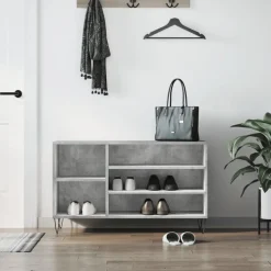 Clearance vidaXL Skoskåp 102x36x60 cm konstruerat trä Betonggrå