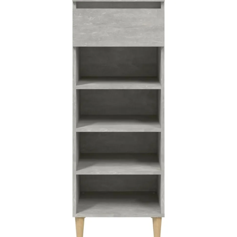 vidaXL Skoskåp betonggrå 40x36x105 cm konstruerat trä