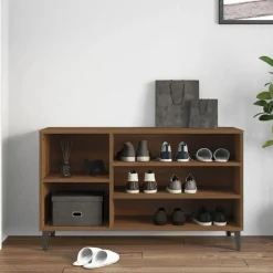 Discount vidaXL Skoskåp 102x36x60 cm konstruerat trä brun ek