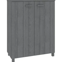 vidaXL Skoskåp HAMAR mörkgrå 85x40x108 cm massiv furu