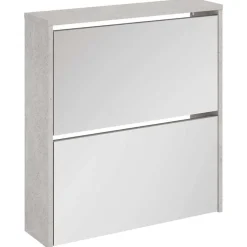 New vidaXL Skoskåp med 2 skåp 63x17x67 cm Betonggrå
