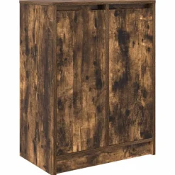 Sale vidaXL Skoskåp rökt ek 57x34x76 cm konstruerat trä Rökfärgad ek