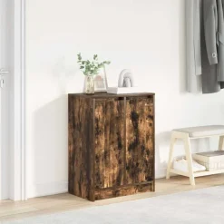 Sale vidaXL Skoskåp rökt ek 57x34x76 cm konstruerat trä Rökfärgad ek