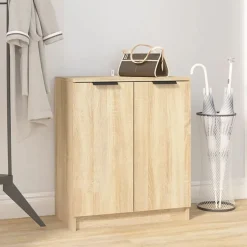 Discount vidaXL Skoskåp sonoma-ek 59x35x70 cm konstruerat trä Sonoma ek