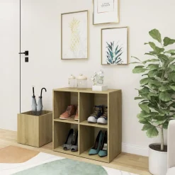 Clearance vidaXL Skoskåp sonoma-ek 105x35,5x70 cm konstruerat trä Sonoma ek