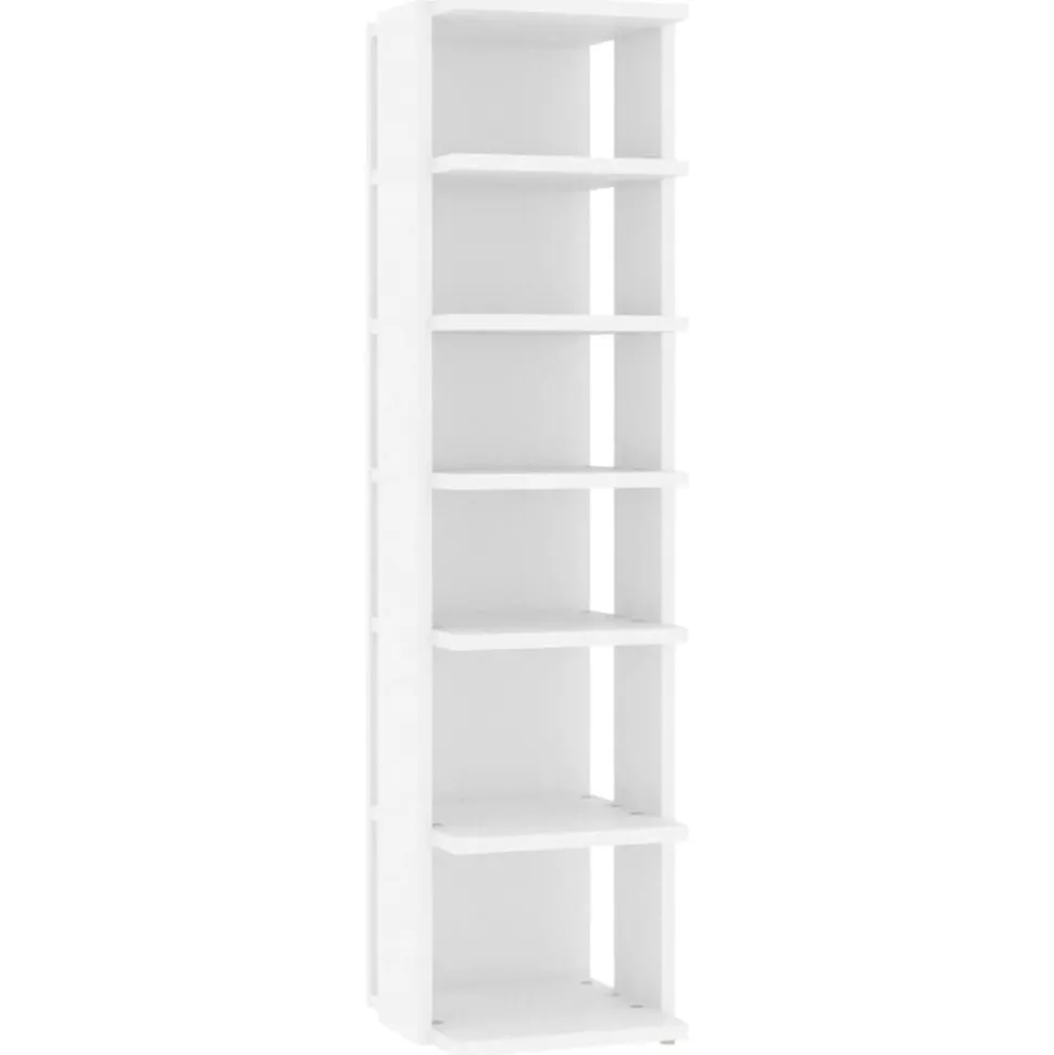 vidaXL Skoskåp vit 27,5x27x102 cm konstruerat trä