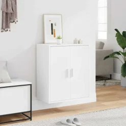 vidaXL Skoskåp 60x35x70 cm konstruerat trä Vit