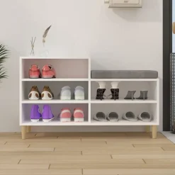 Discount vidaXL Skoskåp 102x36x60 cm konstruerat trä Vit