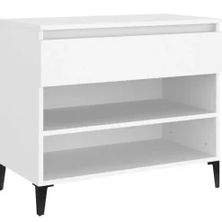 vidaXL Skoskåp vit 70x36x60 cm konstruerat trä