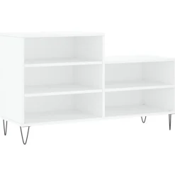 vidaXL Skoskåp vit 102x36x60 cm konstruerat trä