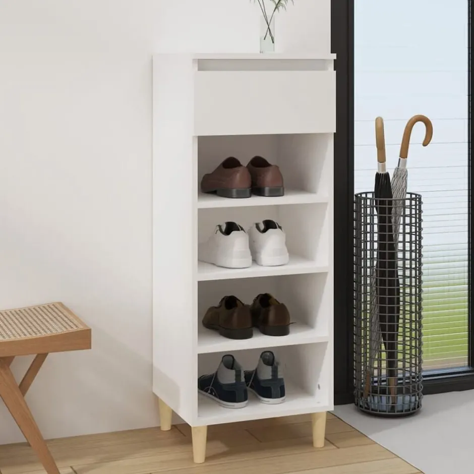Sale vidaXL Skoskåp 40x36x105 cm konstruerat trä Vit